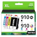 Acaves 910xl Ink Cartridges Combo Pack for HP Printers Replacement for HP 910XL Ink Cartridges Combo Pack 910 Ink Work for HP Officejet Pro 8020 Ink Cartridges 8025 8028 8030 8035 8022 Printer, 4 Pack