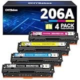CMYBabee Compatible Toner Cartridge Replacement for HP 206A 206X for Color Laserjet Pro MFP M283fdw M283cdw M283fdn M282mw Pro M255dw M255nw M283 M255 Printer W2110A W2110X High Yield (BCMY, 4-Pack)