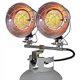 Comfort Gear Double Tank Top Portable Propane Radiant Heater, 30,000 BTUs, Instant Infrared Heat, for Jobsite/Garage/Workspace, Up to 48 Hrs on 20 lb Tank, Outdoor Use Only