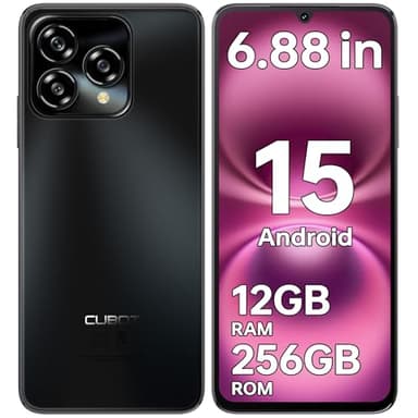 CUBOT A40 Cell Phone Unlocked-12GB RAM+256GB/TF 1TB ROM Smartphone, 6.88" HD+120Hz Display, 5100mAh Battery, 48MP+16MP Camera, Android 15 Mobile Phone, 4G Dual SIM,Face ID/OTG/NFC/GPS/Dual Speakers