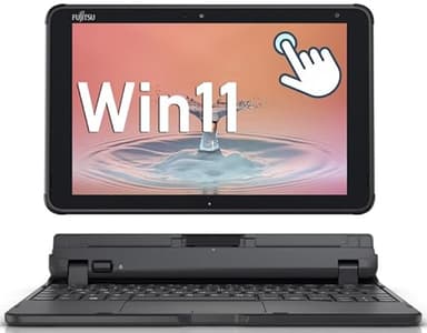 Fujitsu Tablet Stylistic Q5010 Touchscreen Laptop, 10.1in FHD Windows 11 Tablet, Intel Celeron N4020, 4GB RAM, 64GB SSD, 2×Webcam, Japanese Keyboard (Renewed)