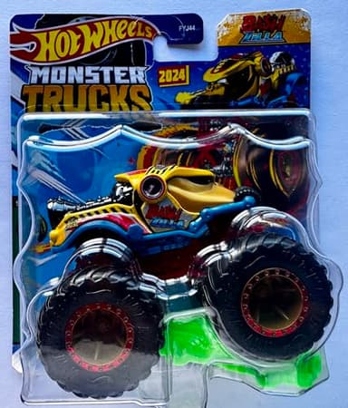 Hot Wheels Monster Trucks New for 2024 1:64 Scale (Bash Zilla 5/6 Beast Basher)