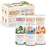 Huxley Superfruit Energy Drink Variety Pack, All Natural Energy, Hydration and Focus with Electrolytes and L-Theanine, Real Cane Sugar, Functional Clean Caffeine for All-Day Energy, No Artificial Sweeteners or Flavors