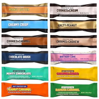 BarebeIIs Protein Bar Variety Pack Sampler, Protein Snacks with 20g of High Protein (10 Pack)