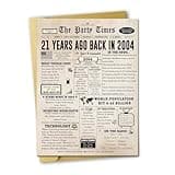 Ziwenhu Happy 21st Birthday Card Gift for Men Women,Funny 21st Birthday Party Decorations for Her Him, Best 21 Year Old Birthday Gifts for Son Daughter,Jumbo Birthday Gifts for Boys Girls