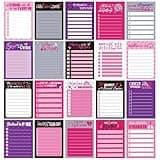 20 Pack Breast Cancer Awareness Sticky Notes, 600 Sheets 4"x 3" Pink Ribbon Inspirational Note Pads, Women Girls Breast Cancer Awareness Accessories Gifts with Hope Strength Courage Support Supplies