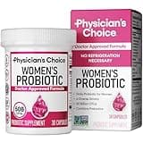 Physician's CHOICE Probiotics for Women - PH Balance, Digestive, UT, & Feminine Health - 50 Billion CFU - 6 Unique Strains for Her - Organic Prebiotics, Cranberry Extract+ - Women Probiotic - 30 CT