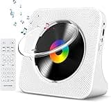 Gueray CD Player Portable Bluetooth Desktop CD Player for Home with Timer Built-in HiFi Speakers with LCD Screen Display Boombox FM Radio USB Type-c