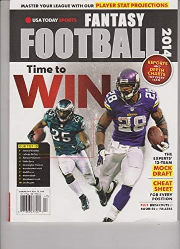 USA TODAY SPORTS MAGAZINE PRESENTS FANTASY FOOTBALL 2014, TOP 10 PLAYERS.