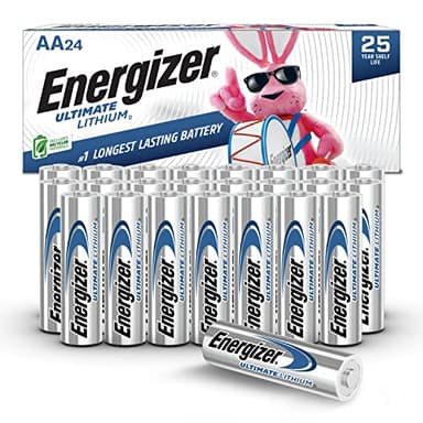Energizer Ultimate Lithium AA Batteries Pack, 1.5V AA Batteries, 24 Count