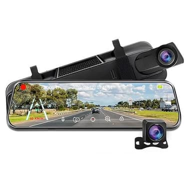 10'' Mirror Dash Cam for Subaru Crosstrek 2018 2019 2020 2021 2022 2023, Rear View Mirror Camera Night Vision 2K+1080P 32GB, Full Touch Screen Loop Recording 170° Wide Angle Parking Assistance