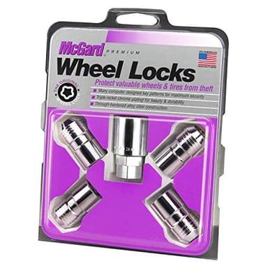 MCGARD 24215 Chrome Cone Seat Wheel Locks (M14 X 1.5 Thread Size) - Set of 4