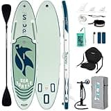 FunWater Inflatable Stand Up Paddle Board Ultra-Light Inflatable SUP Board Paddle Blow up Paddle Boards for Adults with SUP Advanced Accessories, Double-Ended Paddle, Seat, Pump, Backpack, Leash