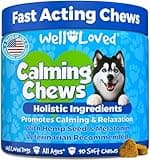 Well Loved Calming Chews for Dogs - Dog Calming Treats, Made in USA, Vet Developed, Behavior Support, Stress, Separation, Fireworks, Travel, Melatonin, Natural & Holistic, 90 Soft Chews