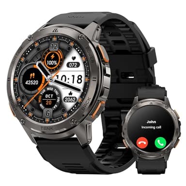 KOSPET Smart Watch for Men, 60 Days Extra-Long Battery, 50M Waterproof for Swimming, Rugged Military Full Metal Body Smartwatch, 1.43” AMOLED Always-On Fitness Watch(Answer/Make Calls) AI Voice