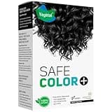 Vegetal Safe Hair Color - Soft Black 50gm - Certified Organic Chemical and Allergy Free Bio Natural Hair Color with No Ammonia Formula for Men and Women