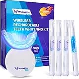 Premium Teeth Whitening Kit for Sensitive Teeth | 32X Dual LED Lights, Teeth whitening Pens (3) and with Remineralizing Pen (1) | Tooth Stain Remover | Enamel Safe