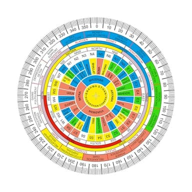 TREE MAISON CORONATING HOMES Vastu Shakti Chakra | 7 Inch | Featuring 45 Devtas, 16 Attributes, Health Chart, for vaastu Shashtra Remedy (Acrylic)