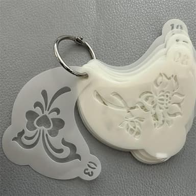 XCPrinted 20 Reusable Body Paint Stencils for Party & Festival Makeup - Washable Face & Body Art Templates with Snap Closure Storage Pouch, Safe PET Plastic for Halloween, Birthdays ﻿（1-20）