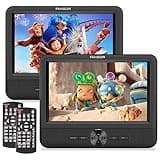 FANGOR 7.5 Inch Dual Portable DVD Player for Car, Car DVD Player Dual Screen Play a Same or Two Different Movies with Headrest Strap, Support Last Memory, AV Out/in, USB/SD Card, All Regions