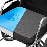 CYLEN Ifoam Gel Infused Memory Foam Layer Wheelchair Cushion - Seat Cushion for Wheelchair-Office Chair, Kitchen Chair, Car Seats-Pressure Sore and Tailbone Pain Relief-High Dense Polyfoam Base(Black)