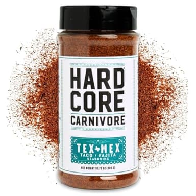 Hardcore Carnivore Tex Mex:Taco, Fajita Grilling Seasoning (10.75 oz Shaker) Texas-Made Spice Blend for Chicken, Beef and More