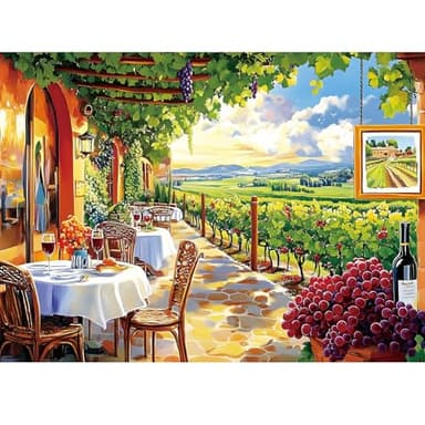 Jigsaw Puzzles 500 Pieces for Adults Natural Wine Estate, 500 Piece Vineyard 500 Piece Puzzles for Adults, Activity Game, Puzzle Great Gift for Friends 20.5 * 15 Inch