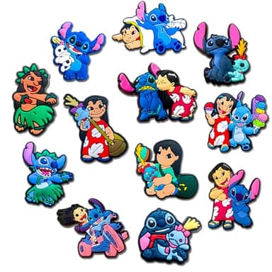 12,20.25Pcs Cartoon Shoe Charms for Croc Clogs Sandals, Cute Shoe Decorations (12pcs)