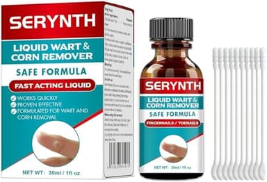 ENERIDEA Wart Remover Liquid Maximum Strength - 17% Salicylic Acid, Fast-Acting, Effective & Painless Wart Removal for Plantar, Common & Flat Warts, Most Body Warts 30ML