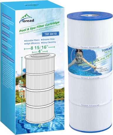 TOREAD Pool Filter Replaces Jandy CS100, R0462200, PJANCS100, Ultral-B2, Porpoise PP-B2, Unicel C-8410, Filbur FC-0821,SD-01070, AK-70041,100 Sq. Ft Pool Filter Cartridge 1 Pack