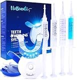 VieBeauti Teeth Whitening Kit with LED Light: Tooth Whitener with 35% Carbamide Peroxide, Remineralizing Gel, Mouth Trays and Tray Case - 10-Minute Timer Enhances Minty Fresh White Smile Mint