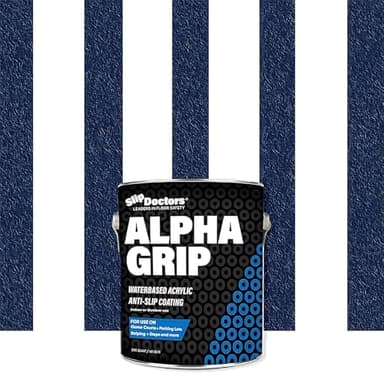 Alpha Grip Pickleball Court Paint for Concrete, Asphalt and Stone – Non-Skid Coating for Superior Traction (Pickleball Blue, Quart)