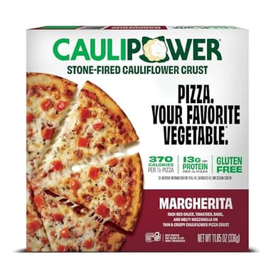 CAULIPOWER Margherita Stone-Fired Cauliflower Crust Pizza, 11.85 Oz (Pack of 1)