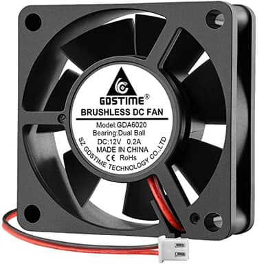 GDSTIME Dual Ball Bearing 60mm x 60mm x 20mm 12V Brushless DC Cooling Fan 2Pin