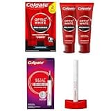 Colgate Optic White Express Teeth Whitening Pen with 35 Treatments, Enamel Safe, Designed for No Tooth Sensitivity, 0.08 oz & Optic White Pro Series Whitening Toothpaste with 5% Hydrogen Peroxide