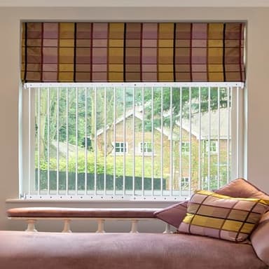 Window Safety Guards for Children Kids Toddler,Adjustable 32.9"-61.4" Wide Window Security Bar, Child Safety Guard Prevents Accidental Falls (White, 2 Piece)