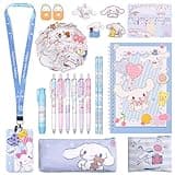 Xencca Kawaii School Supplies, Cute Stationary Set, Including Pencil Case Coin Purse Notebook Ballpoint Pen Eraser ID Badge Holder Bookmarks Stickers for Girls Teens Back to School Gift