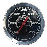 BBQCuker Grill Thermometer Gauge for Charcoal Grill and Smoker, 2.87" BBQ Thermometer for Grill Replacement Parts, 5/16-18 UNC Bolt, Grill Thermometer for BBQ Meat Cooking (100-700℉/50-350℃)