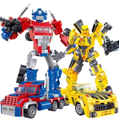 HIGH GODO Transforming Building Set, Collectible 2in1 Transformation Robot and Truck Building Block Set, Cool Robots Toys Gifts for Teens Adults 14+ (636 Pieces)