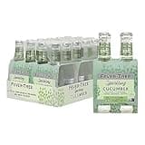 Fever-Tree Light Cucumber Tonic Water Glass Bottles, No Artificial Sweeteners, Flavorings & Preservatives, 6.8 Fl Oz (Pack of 24)
