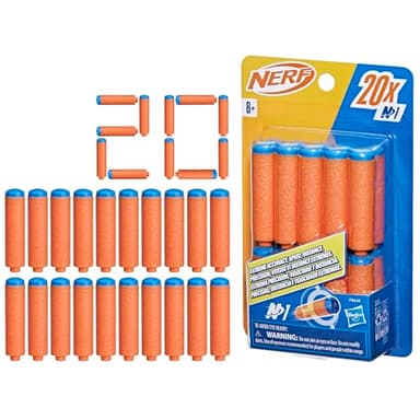 Nerf N Series N1 Darts, Includes 20 Refill Darts, Compatible Only with Nerf N Series Blasters, Outdoor Games, Ages 8+