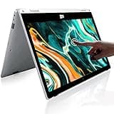 Windows Laptop, 2 in 1 with Touchscreen,11.6 inch FHD Windows 11 Laptops Computer,4GB RAM,256GB SSD Storage,360 Degree Convertible Tablet Intel Celeron J4125 Processor,Webcam,WiFi,Type-C,Silver