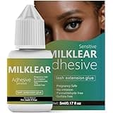 MILKLEAR Lash Cluster Glue Waterproof, Long Lasting 2 Weeks Strong Hold, DIY Eylash Extension Glue Sensitive Eyes, for Individual Lash, DIY at Home for Self Application or Salon Use 5ml Black