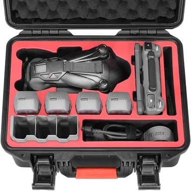 FPVtosky Hard Case with Controller Lanyard for DJI Mavic 4 Pro Creator/Fly More Combo, Fits DJI RC Pro 2/ RC 2/ RC2 with Sunshade, Up to 8 Batteries, Charging Hub, Filters Accessories[ CASE ONLY]