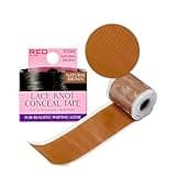 Red by Kiss Lace Knot Conceal Tape, Ultra-Thin & Skin-Like Silicone Wig Tape for Lace Wig Grids & Knots, Reusable & Sweat-Resistant, Strong Hold Lightweight (Natural Brown, Roll)