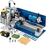 VEVOR Mini Metal Lathe, 7"x14" Benchtop Metal Lathe, 550W Variable Speed 2250RPM Metal Lathe, with 3-jaw Chuck CNC Mini Lathe Machine, Precision Mini Lathe w/Tool Box Digital Display for Metal Turning