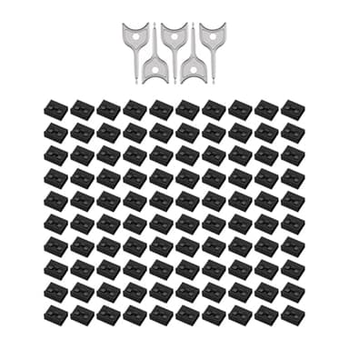 100PCS USB-A Port Blockers with 5 Keys-Removable Type-A Data Protection - Dust & Moisture Resistant Shield for Laptops, PCs, Gaming Devices & Tamper Protection （Black）