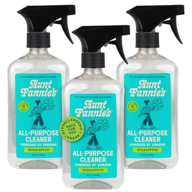 Aunt Fannie's All Purpose Household Cleaner, Multi-surface Spray, Powered by Vinegar for Kitchen, Bath, Windows and Countertops, Eucalyptus Scent (Pack of 3)