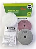 Virginia Fast L kit for quick restoration of the polished of damaged marbles from light corrosion stains
