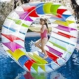 Zcaukya 65" Giant Inflatable Wheel Roller, Colorful Water Rolling Wheel Float for Kids Summer Swimming Pool Parties, Rolling on The Lawn, Indoor Outdoor Fun Toys for Games Supplies